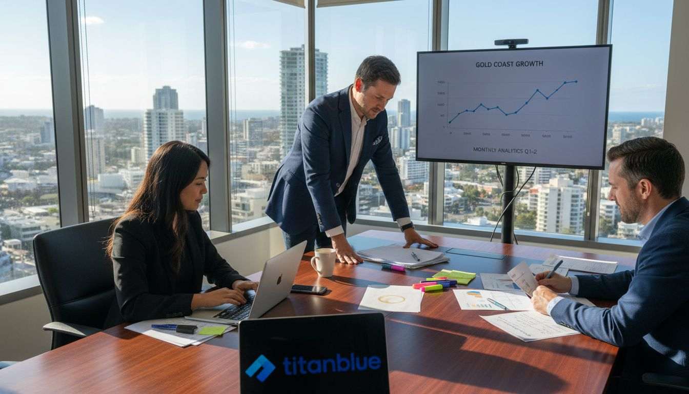 Gold Coast marketing team reviewing campaign analytics