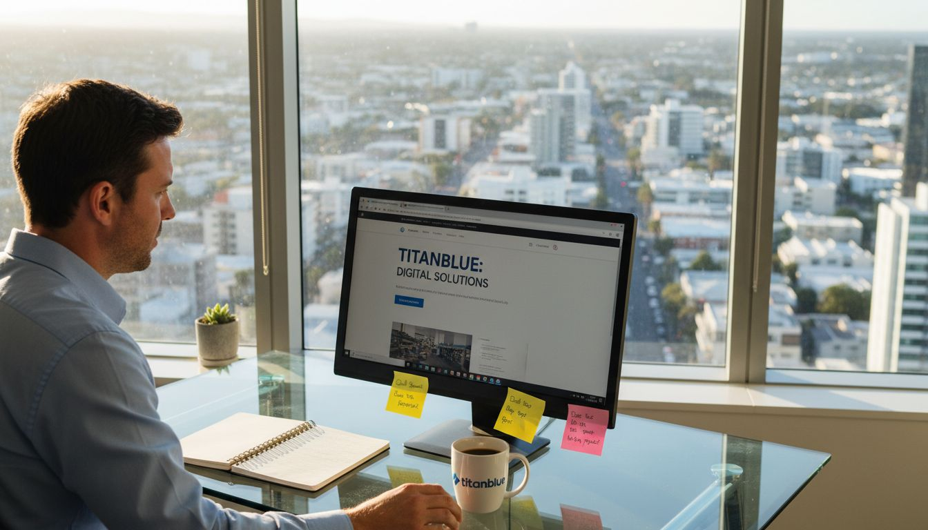 Business owner editing Gold Coast website