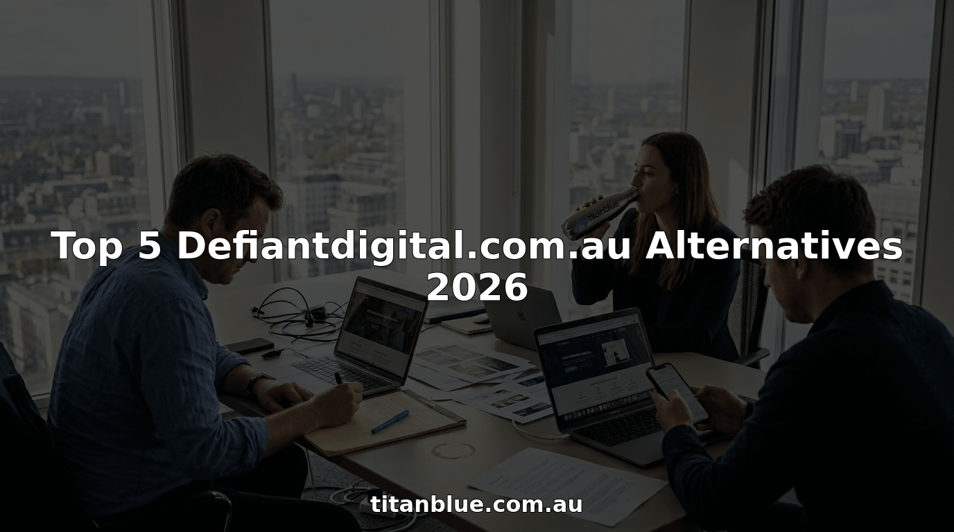 Digital agency team comparing alternatives in office