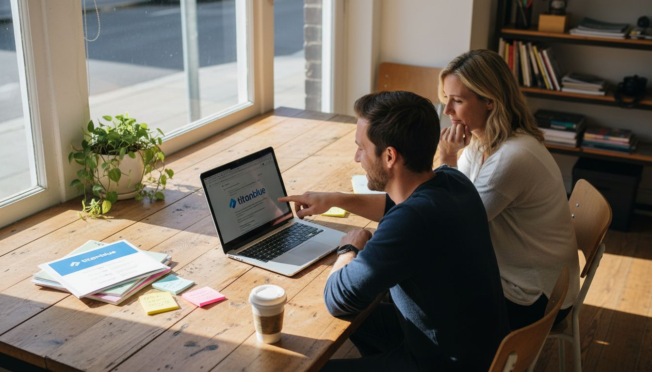 Australian SMB owners discussing website layout