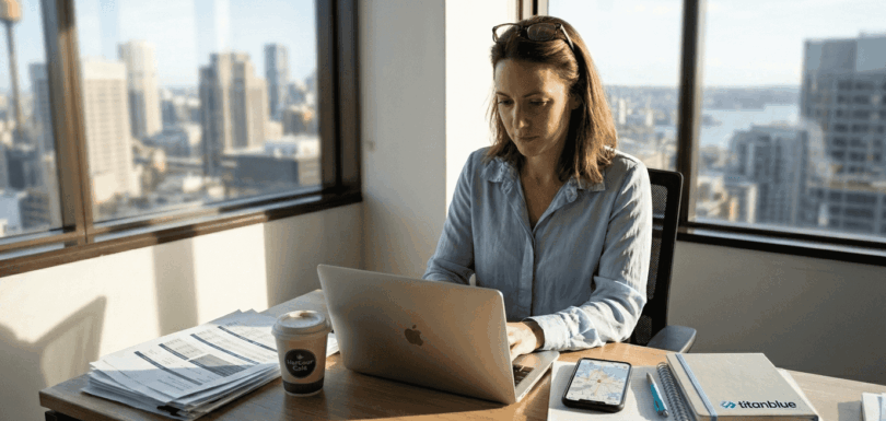 Business owner using digital marketing tools