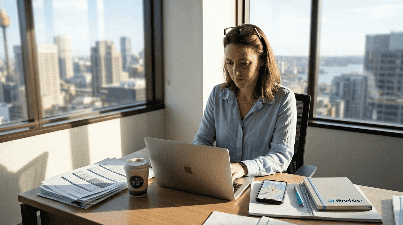 Business owner using digital marketing tools