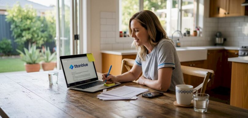Australian SME owner managing e-commerce orders