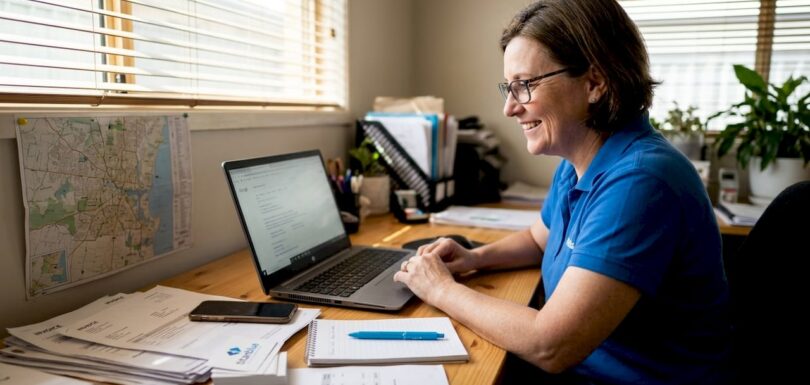 Australian business owner checking website ranking