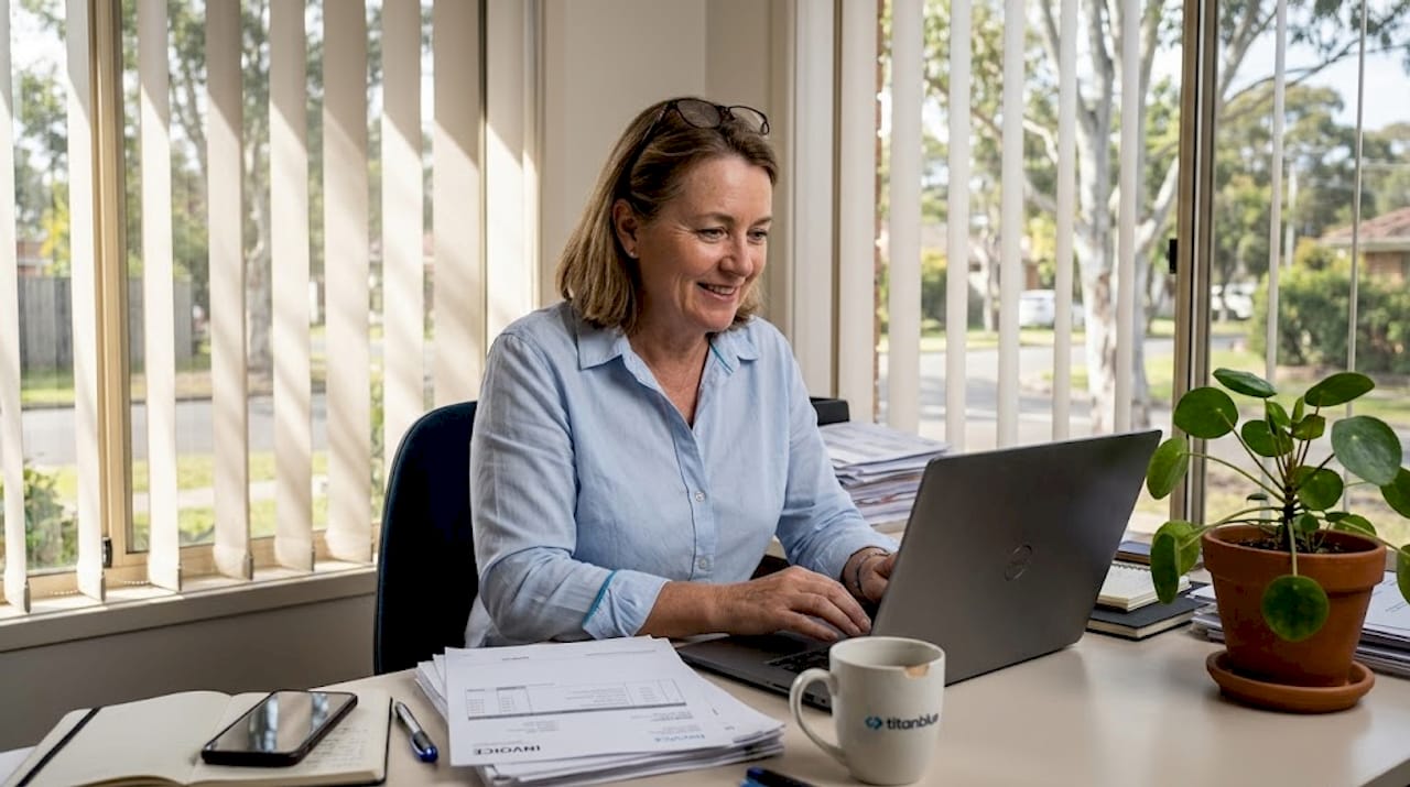 Business owner researching digital presence