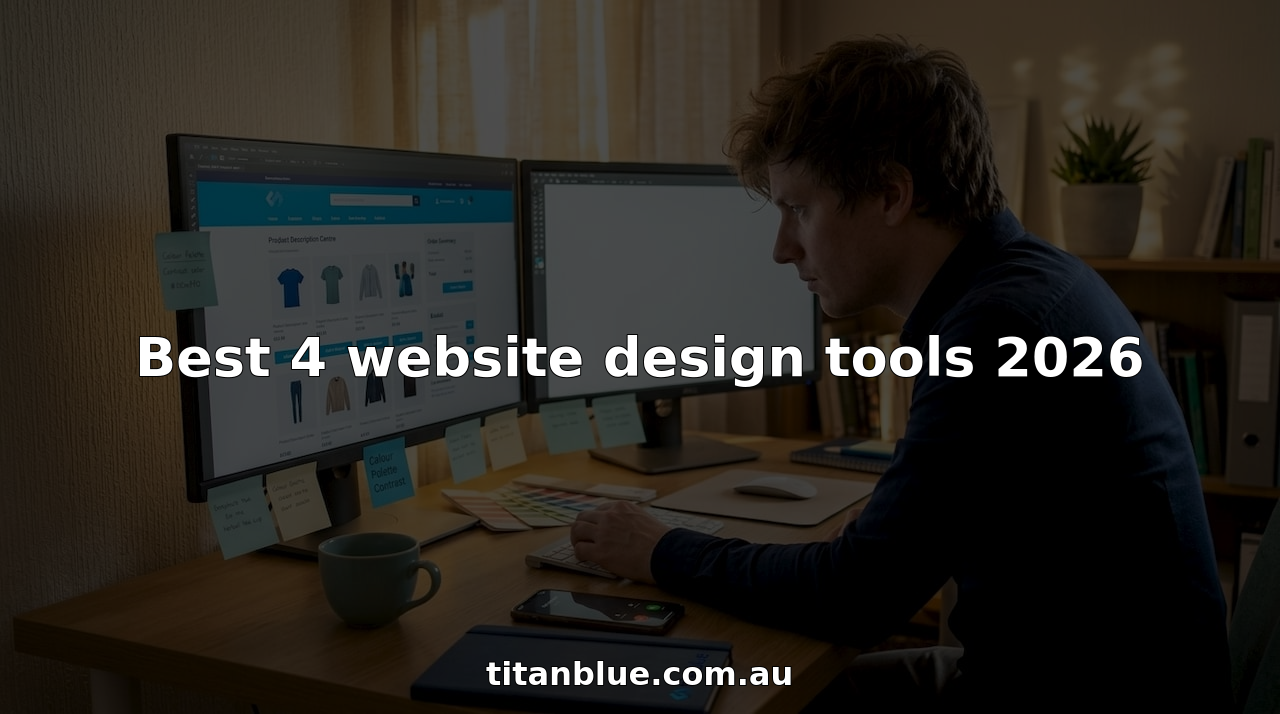 Website designer working in bright home office