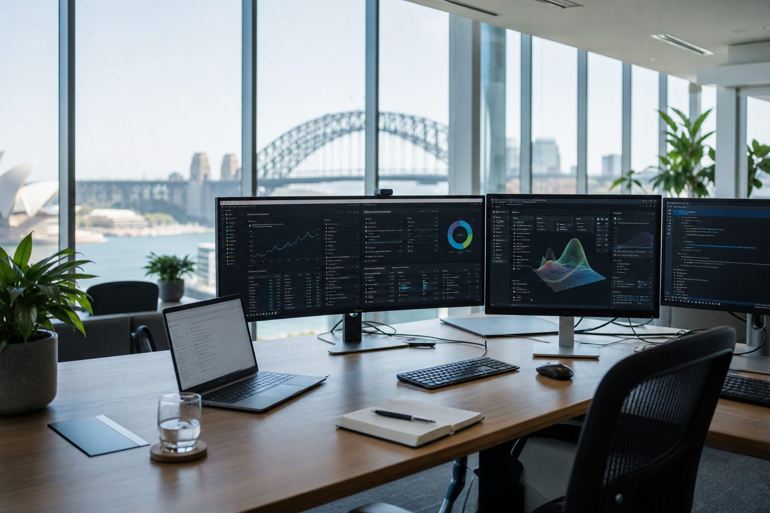 Answer Engine Optimisation concept showing AI search analytics on modern screens