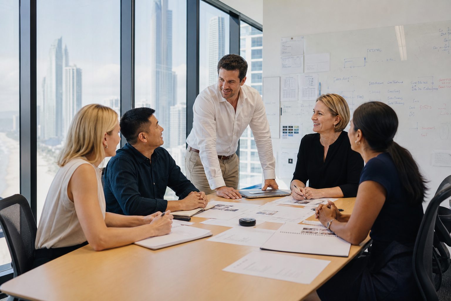 Australian business team strategy meeting — AI search marketing