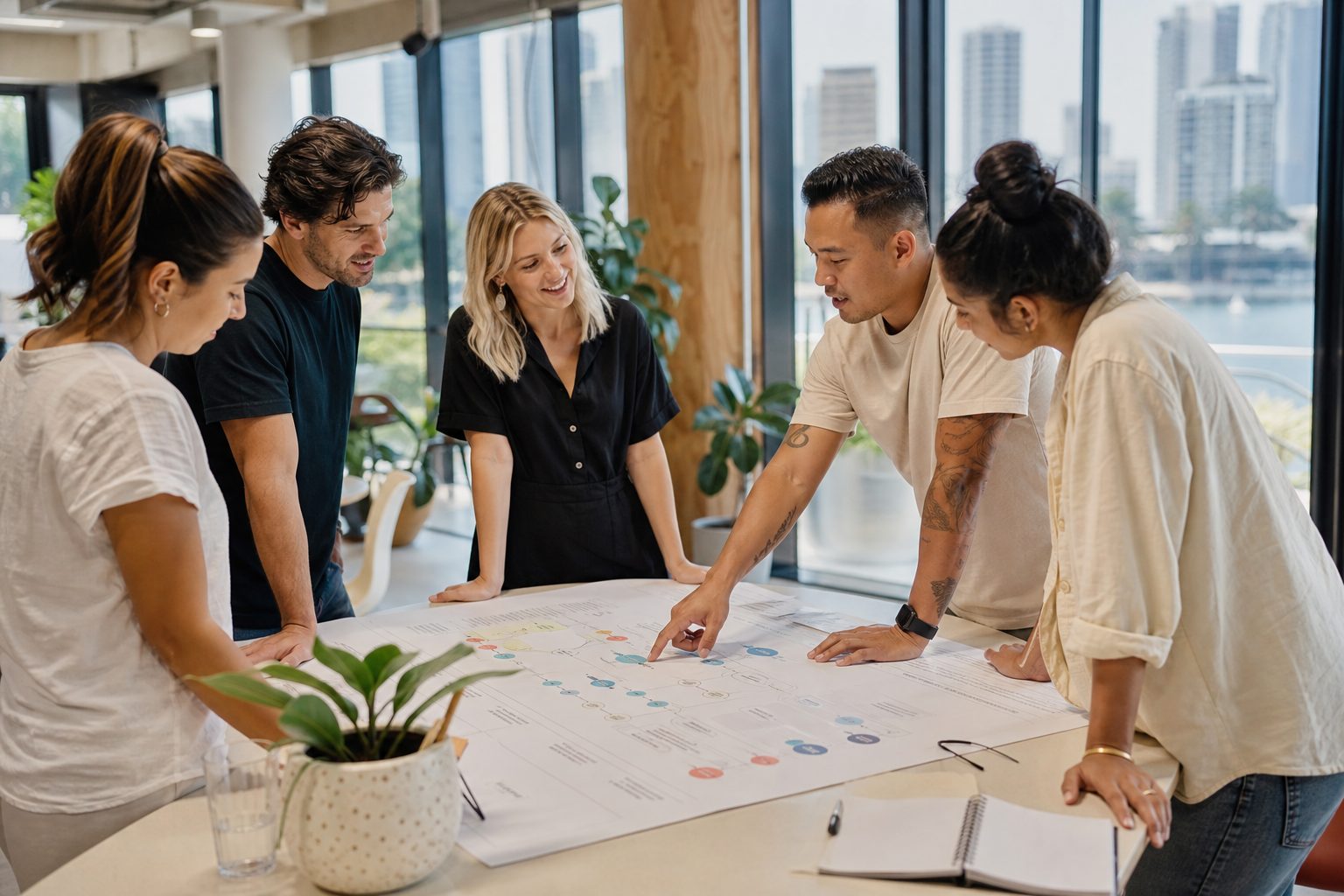 Gold Coast business team planning website design and SEO strategy