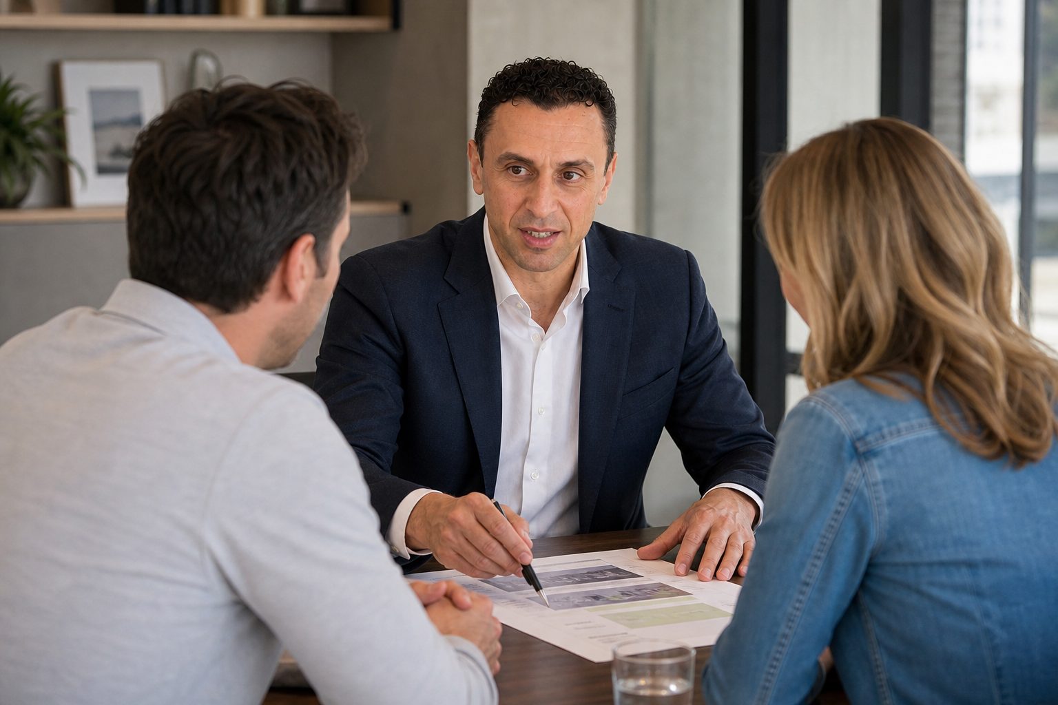 Titan Blue founder Richie Zengoski discussing a website plan with small business clients