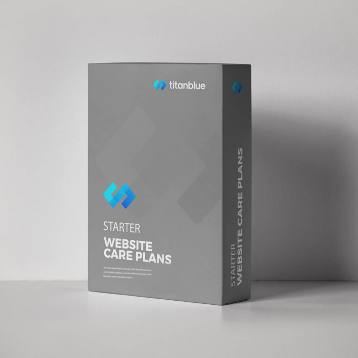 Titan Blue Starter website care plan box