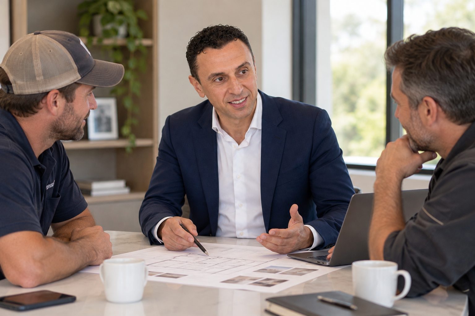 Richie Zengoski meeting trade business clients to plan website